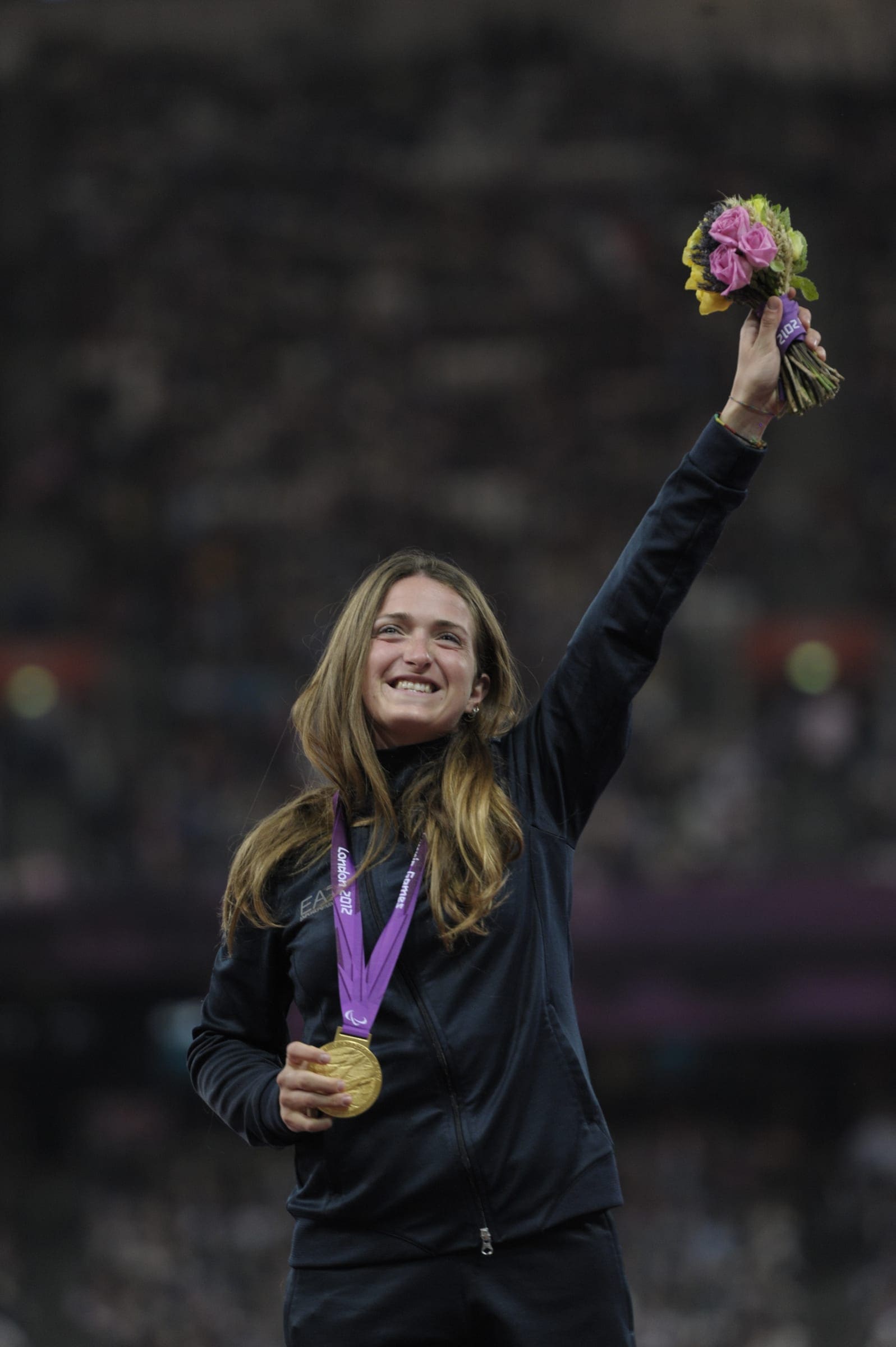 Martina Caironi with her gold medal at London 2012