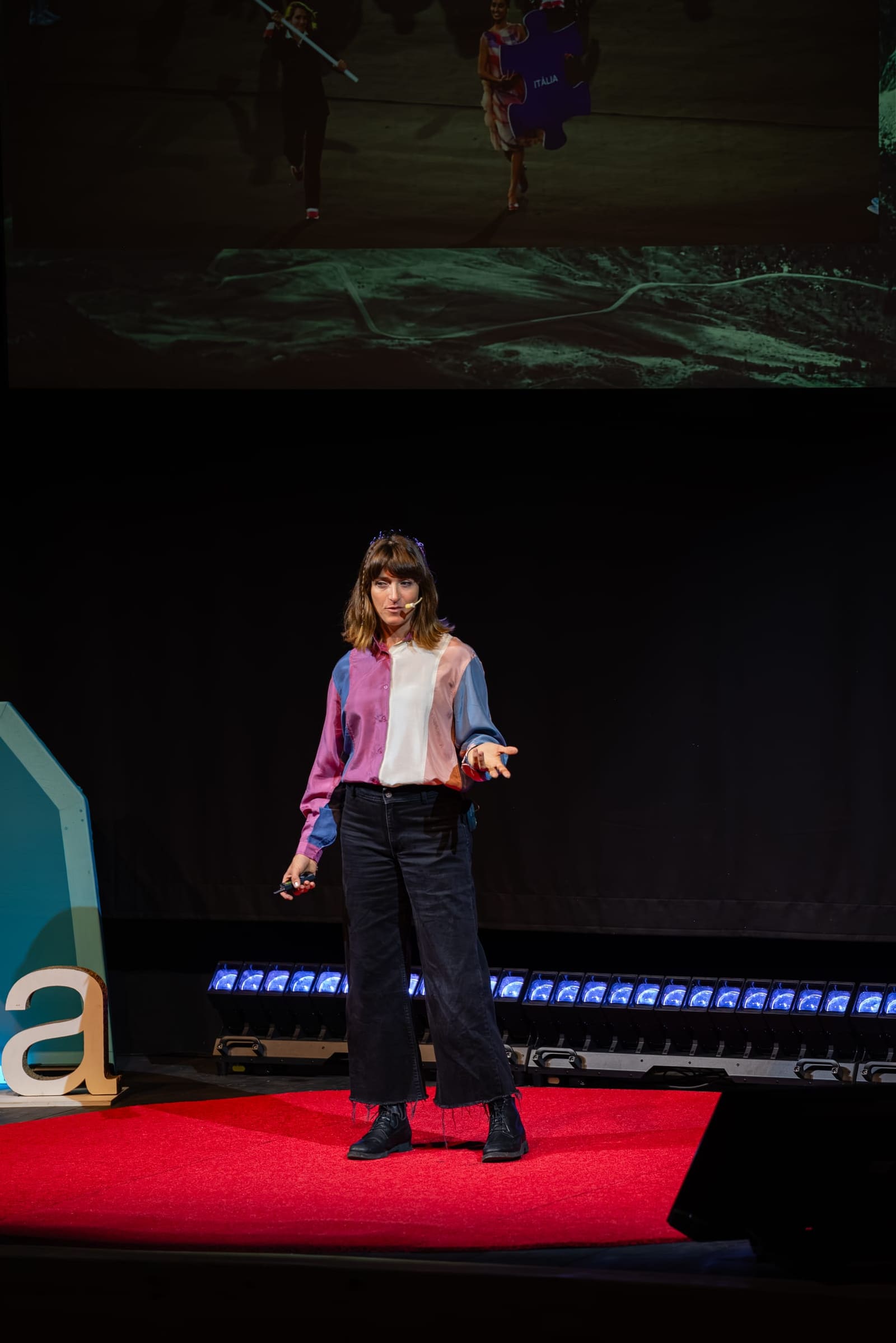 Martina Caironi on stage at TEDx Cortina 2025